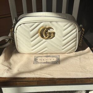 Gucci Cream Quilted Crossbody Bag